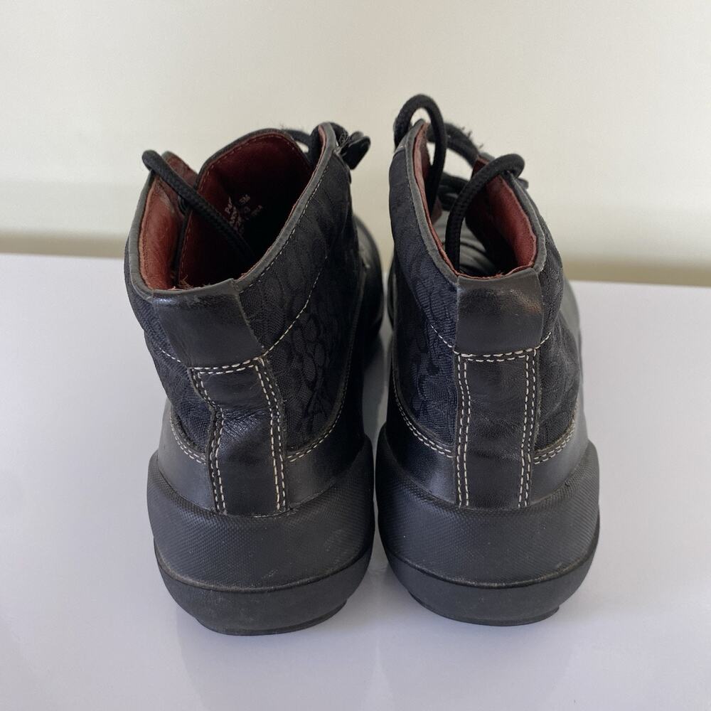 Coach P488 Dyanne Signature Ankle Boots Black Women's 8.5M - Picture 4 of 7